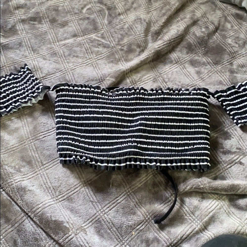 Stripped bikini top size medium